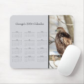 Red-tailed Hawk: Customize full year 2026 calendar マウスパッド (マウス)
