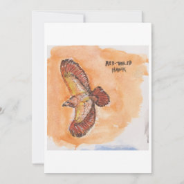 Red-tailed hawk Greeting Card 招待状
