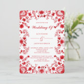 Red Talavera Wedding  招待状 (スタンド正面)