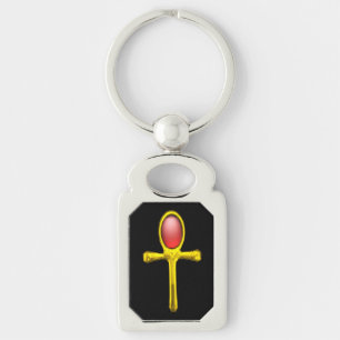 RED TALISMAN,GOLD ANKH 永遠の生命のシンボル キーホルダー