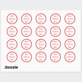 RED Tart Cherry Bar Flavor Round Sticker ラウンドシール (シート)