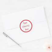 RED Tart Cherry Bar Flavor Round Sticker ラウンドシール (封筒)