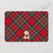 Red Tartan Christmas Bear Books for Baby Card エンクロージャーカード (裏面)