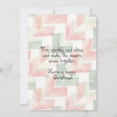 Red Tartan Daughter First Christmas  ノートカード (裏面)