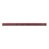 Red Tartan Pattern Plaid サテンリボン (正面)