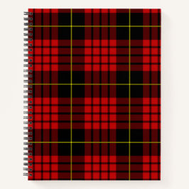 Red Tartan Spiral Notebook  ノートブック