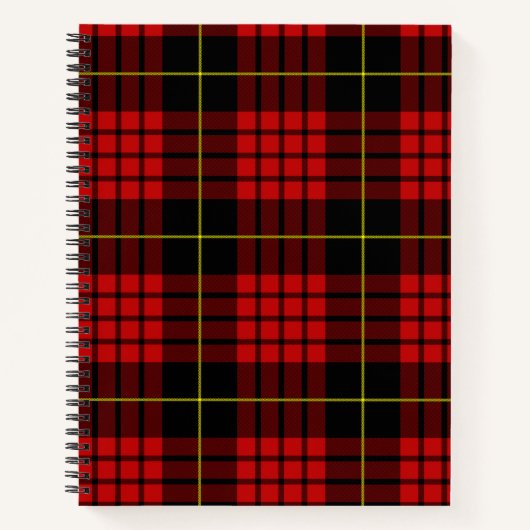 Red Tartan Spiral Notebook  ノートブック (正面)
