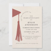 Red Tassel High School Graduation Party 招待状 (正面)