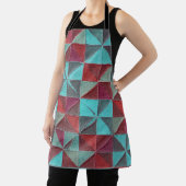 red, teal, purple, and gray quilt エプロン (インサイチュ)