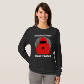Red Team Cybersecurity Hacking Ethical Hacker Cybe Tシャツ (正面フル)