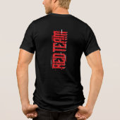 Red Team Glitch Cyber Tactical T-Shirt トライブレンドＴシャツ (裏面)