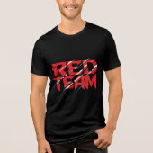 Red Team Glitch Cyber Tactical T-Shirt トライブレンドＴシャツ (正面)