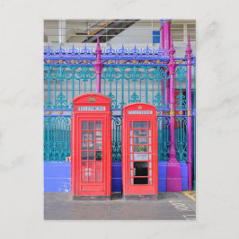 Red telephone box, Farringdon, London UKポストカード ポストカード