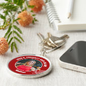 Red Tennis Player Photo High School Spirit キーホルダー (側面)