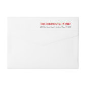 Red Texas JOY Holiday ラップアラウンドラベル (裏面)