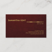 Red Texture グランジ フェイク金ゴールドライン創設者CEO 名刺 (正面)
