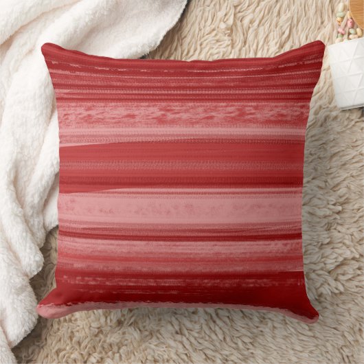 Red Texture Stripe – Urban Abstract クッション (ブランケット)