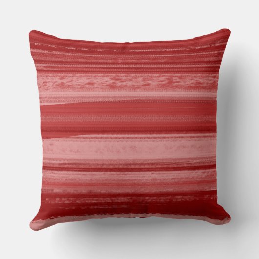 Red Texture Stripe – Urban Abstract クッション (裏面)