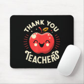 Red Thank You Teachers Motivational Appreciation F マウスパッド (マウス)