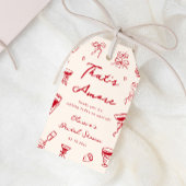 Red Thats Amore Bridal Shower ギフトタグ