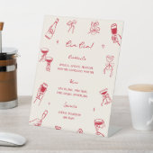 Red That's Amore Bridal Shower Cin Cin Bar 台座サイン (インサイチュ)