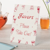 Red Thats Amore Bridal Shower Favor 台座サイン (インサイチュ)