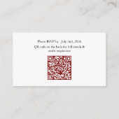 Red The Attire QR Code enclosure Card  エンクロージャーカード (裏面)