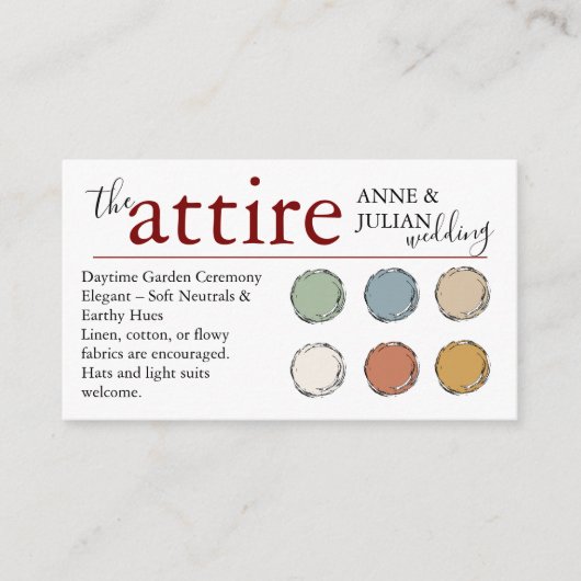 Red The Attire QR Code enclosure Card  エンクロージャーカード (正面)