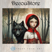 Red & the Wolf Decoupage 薄葉紙