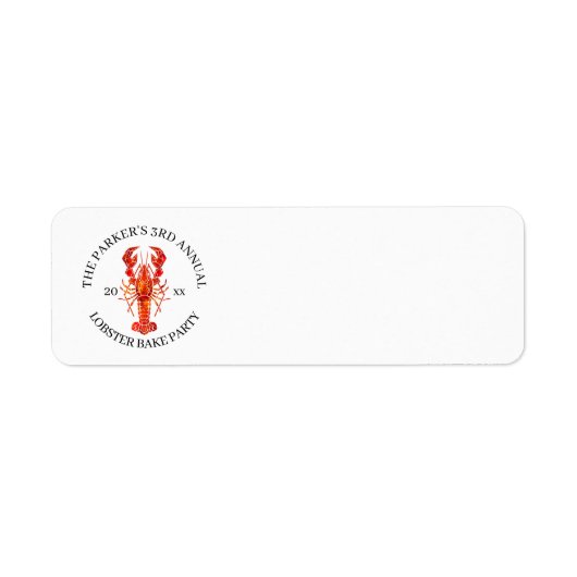 Red Tide | Lobster Bake ラベル (正面)