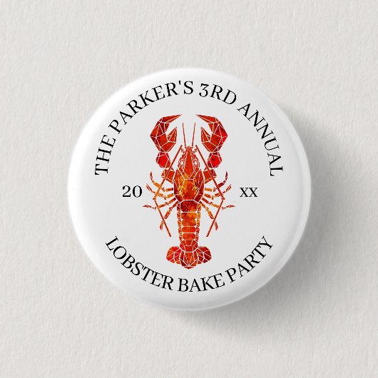 Red Tide | Lobster Bake 缶バッジ (正面)