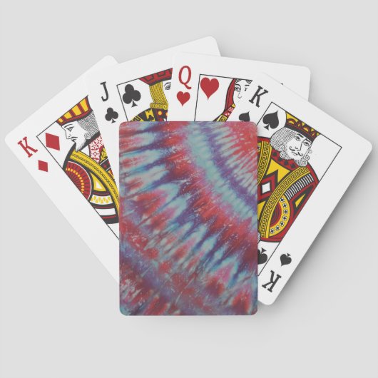 Red Tie Dye Playing Cards トランプ (裏面)