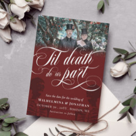 Red Til Death Do Us Part Photo Save the Date セーブザデート