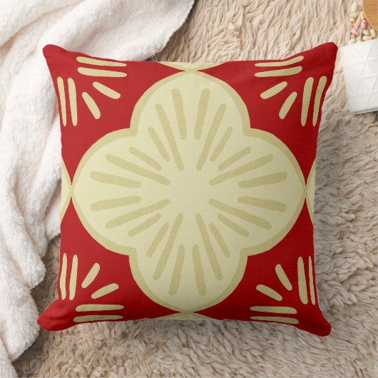 Red tile pattern クッション (ブランケット)