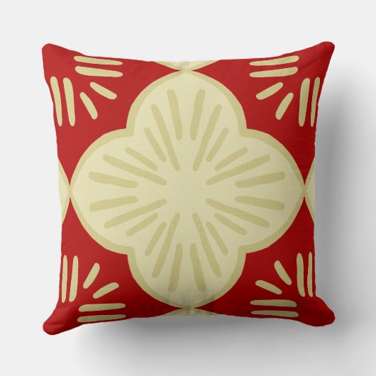 Red tile pattern クッション (裏面)