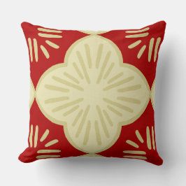 Red tile pattern クッション