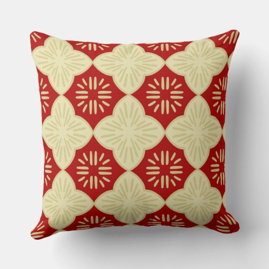 Red tile pattern クッション (裏面)