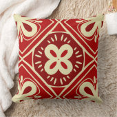 Red tile pattern クッション (ブランケット)