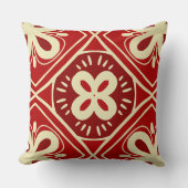 Red tile pattern クッション (正面)