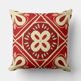 Red tile pattern クッション