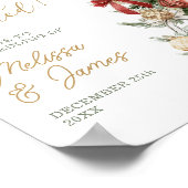 Red Tis the Season to be Married Wedding Welcome ポスター (角)