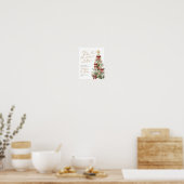 Red Tis the Season to be Married Wedding Welcome ポスター (キッチン)