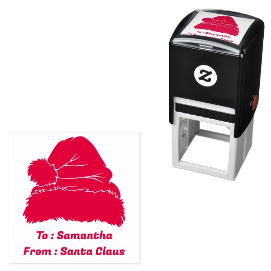Red To From Santa Claus Xmas セルフインキングスタンプ (インサイチュ)