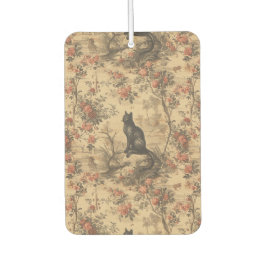 Red Toile Chinoiserie Cat Damask カーエアーフレッシュナー