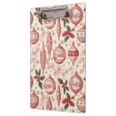 Red Toile Chinoiserie Christmas Ornaments クリップボード (左)