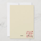 Red Toile Chinoiserie Christmas Ornaments シーズンカード (裏面)