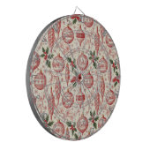 Red Toile Chinoiserie Christmas Ornaments ダーツボード (正面左)