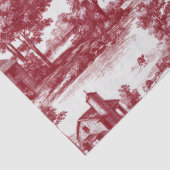 Red Toile Countryside Scene (6) 薄葉紙 (詳細)