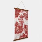 Red Toile Countryside Scene (8) 吊り下げ型タペストリー (傾斜あり)