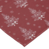 Red Toile De Jouy Coquette Christmas Foliage テーブルクロス (アングル)